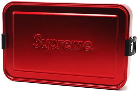 Supreme Sigg Large Metal Box Plus Red SS18 New 